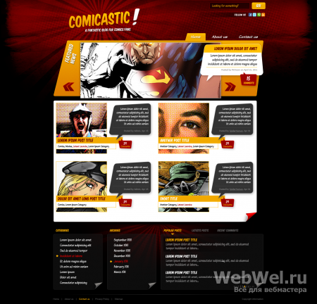 Comicastic - HTML and PSD