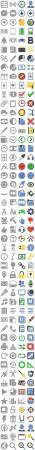 Иконки интерфейса Google Plus 204 штуки