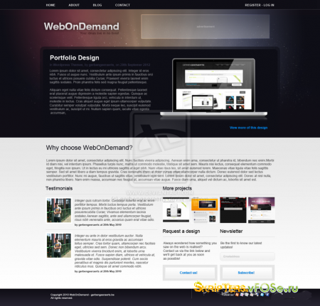 PSD макет Web On Demand